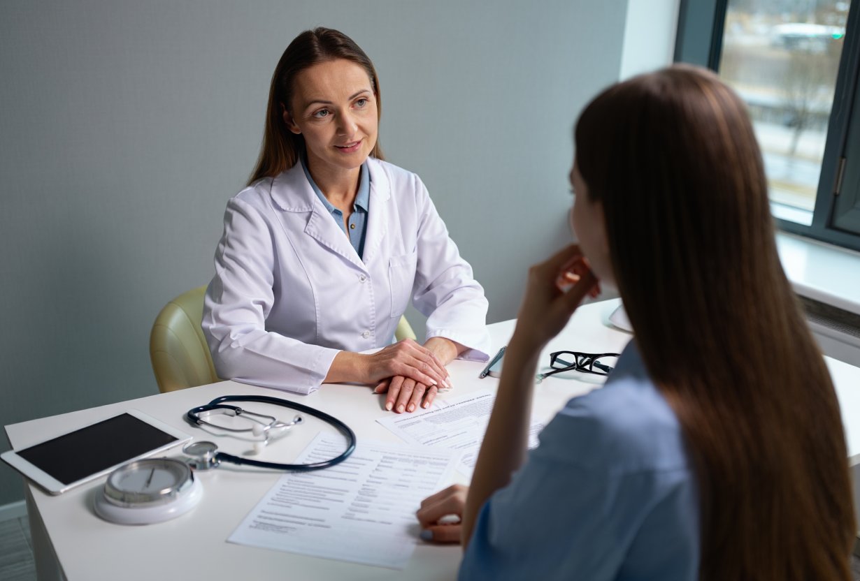 Девушка на приеме у врача